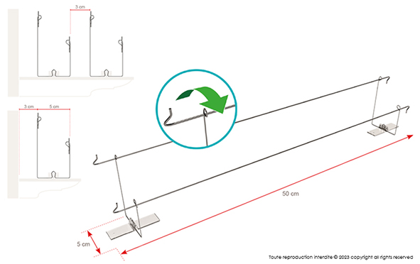 Double-acting pigeon rods, CABLE BIRD Double