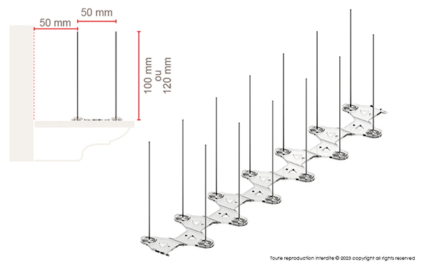 Anti-bird spike ECOPIC E2, suitable for pigeons, crows and magpies