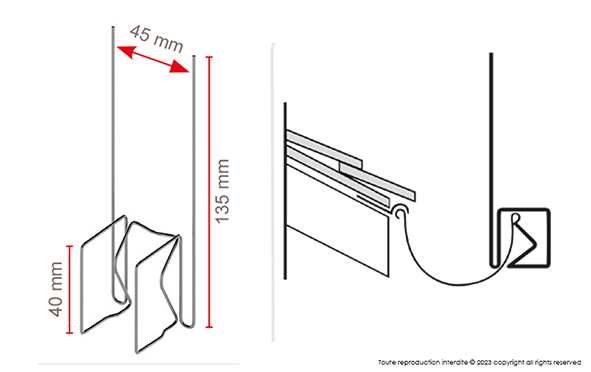 Clip anti-pigeons pour gouttières Ultraclips 3 DEPIGEONAL