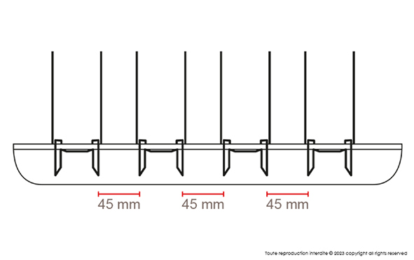 Anti-pigeon clip for gutters Ultraclips 3 DEPIGEONAL